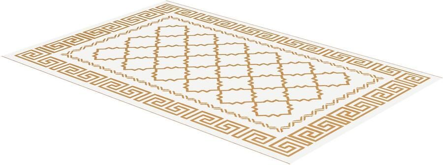 4Goodz Waterbestendig Buitenkleed met Draagtas 182x274 cm Bruin Crème