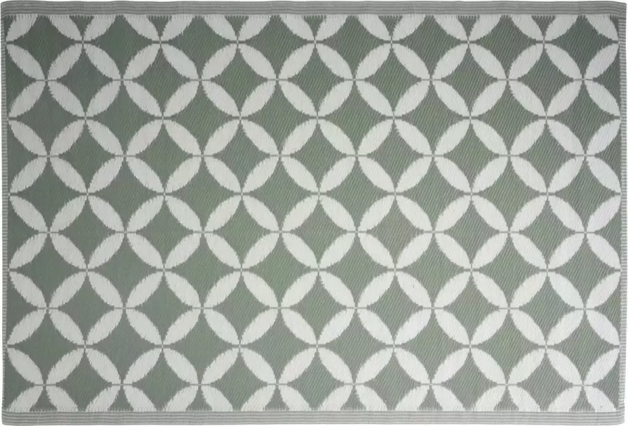 4Goodz Vloerkleed Outdoor Buitenkleed Cirkel Ruit 120x180 cm Groen