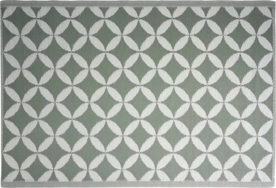 4Goodz Vloerkleed Outdoor Buitenkleed Cirkel Ruit 160x220 cm Groen