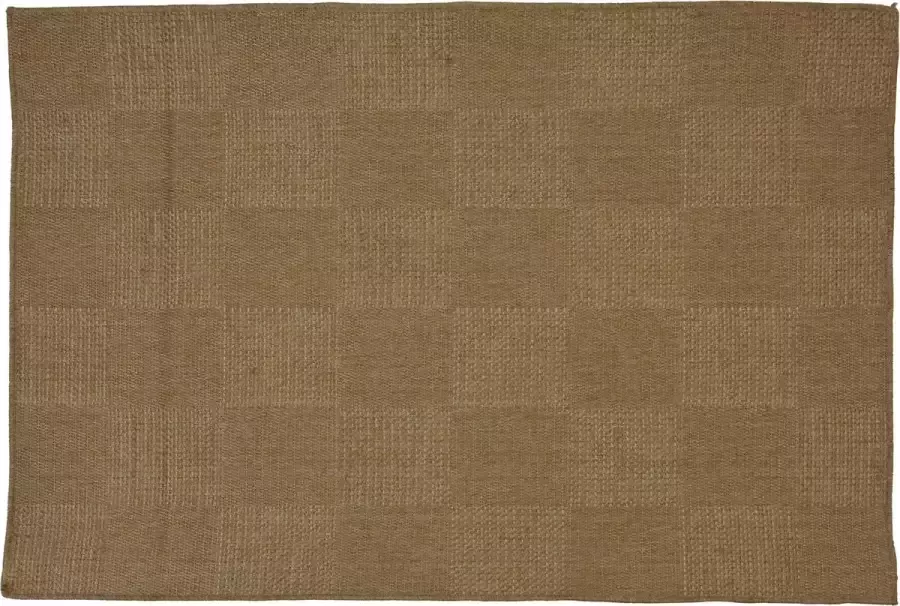 4goodz Buitenkleed Tuintapijt Outdoor Geblokt 120x180 cm Vloerkleed Bruin