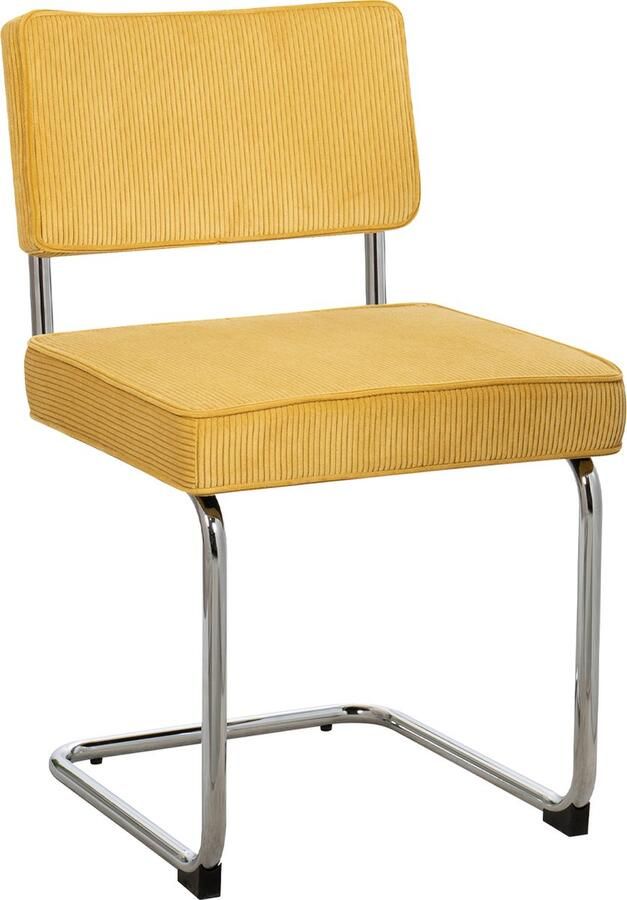 4udesigned Eetkamerstoel Bauhaus Chrome Rib Gold