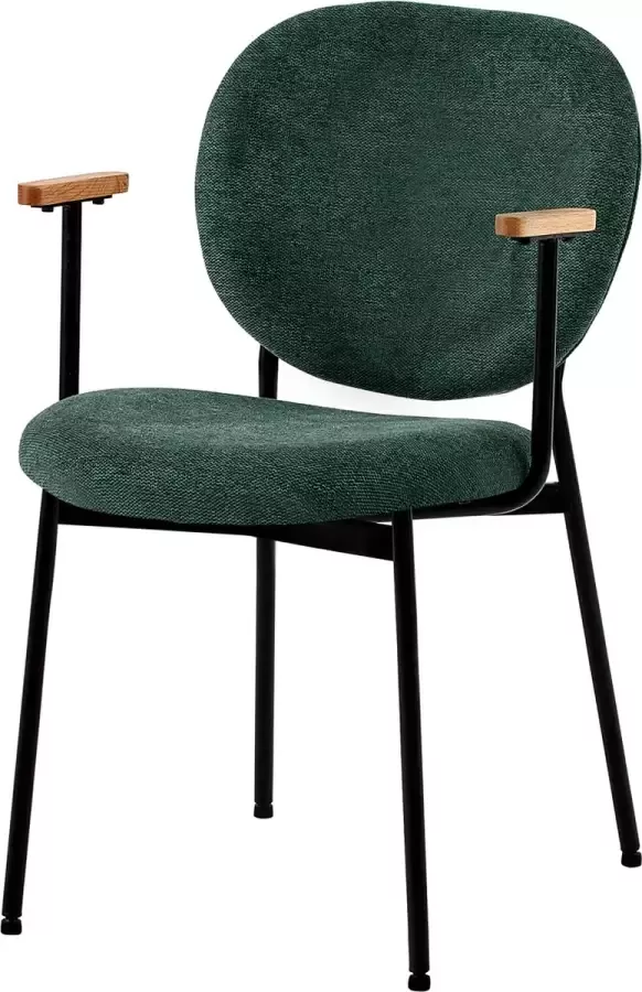 4udesigned Armstoel Lola Groen Geweven Stof Metaal frame