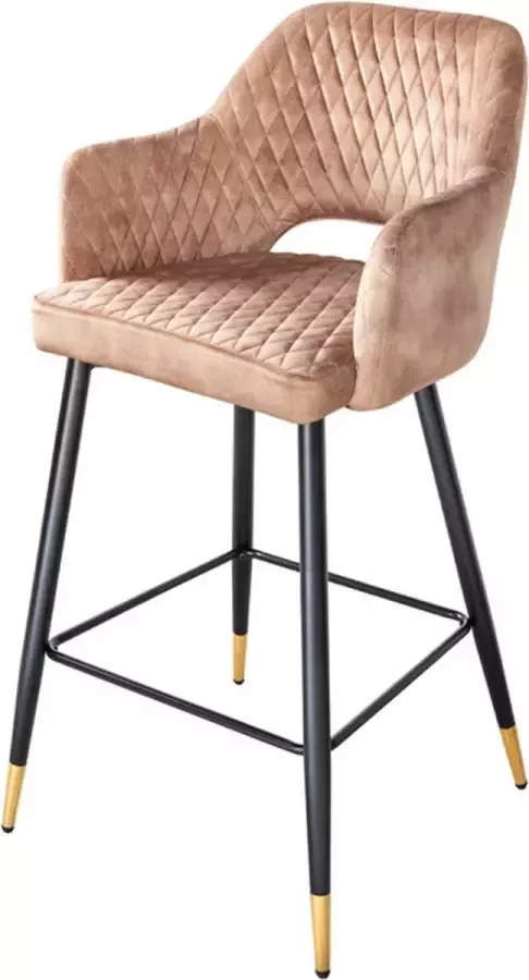 BeMade Furniture Showroommodel Barkruk Paris Velvet Taupe zelf afhalen