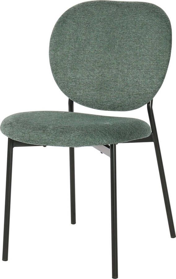 4udesigned Eetkamerstoel Astor Geweven stof Groen