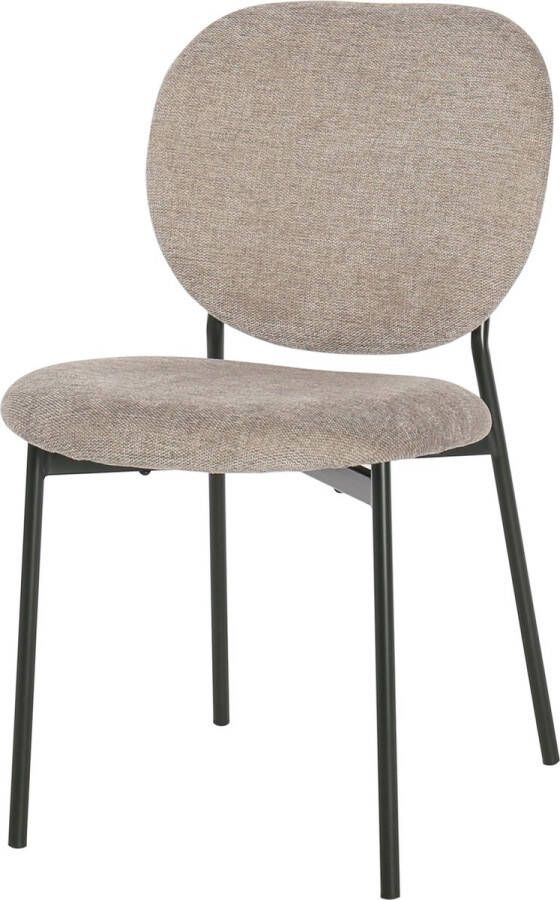 4udesigned Eetkamerstoel Astor Geweven stof Taupe