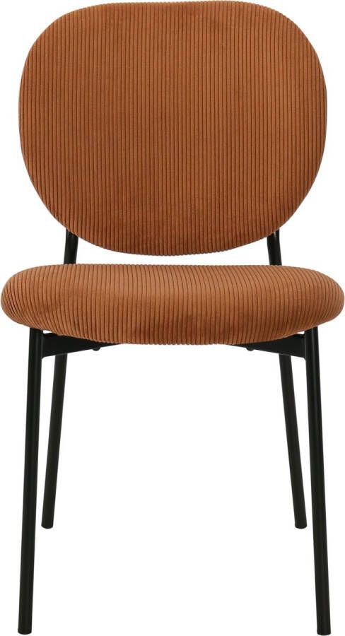4udesigned Eetkamerstoel Astor Rib Cognac
