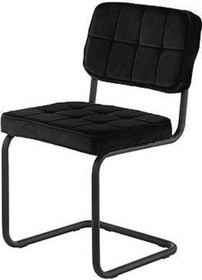 4udesigned Eetkamerstoel Kyle Velvet Zwart