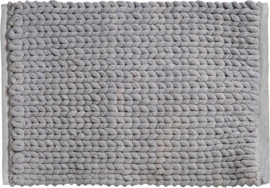 5 Five Simply Smart Handgeweven badmat 50 x 75 cm grijs lichtgrijs