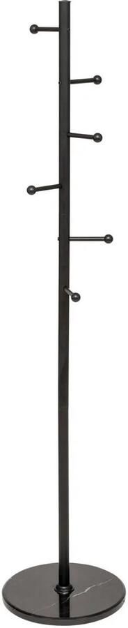 5Five Blackmarble kapstok met 6 metalen stangen Ø37xH173cm Zwart
