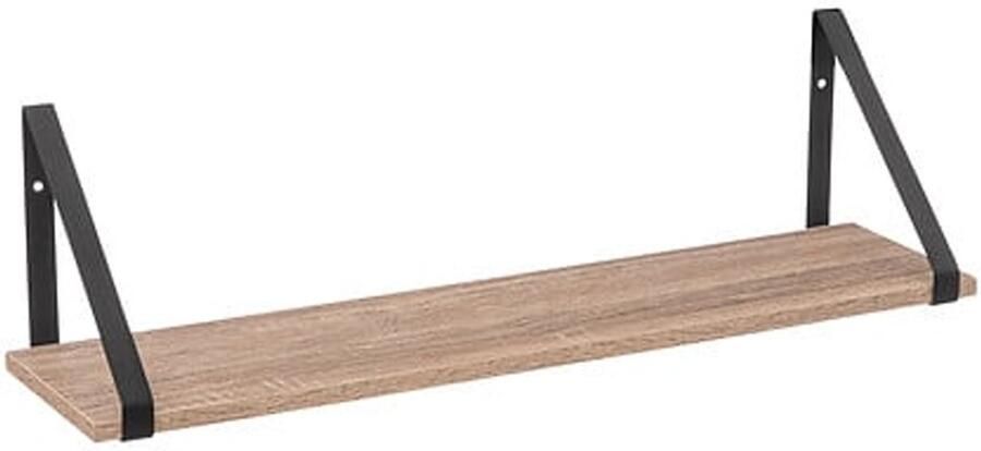 5five Five Wandplankje Aliaj zwart beige metaal hout 58 x 16 x 15 cm