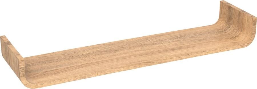 5five Five Wandplankje boekenplankje Fixy bruin lamellen hout look 80 x 20 x 10 cm