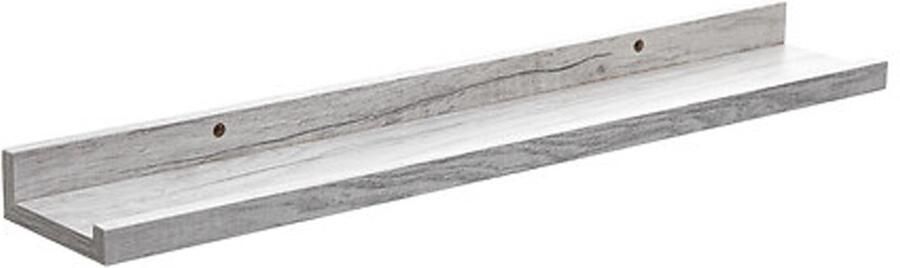 5five Foto wandplank Fixy grijs eiken hout look 58 x 10 x 4 cm