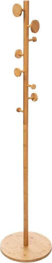 Five 5Five Staande Kapstok 8 Stangen Bamboe Naturel 175 cm
