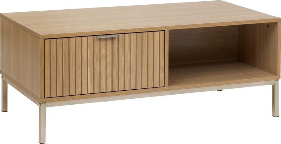 5Five Koffietafel Salontafel Tasso Houten salontafel met panelen 50x100x40 cm