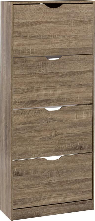 5five Schoenenkast 155 cm Hoog 4 lades voor 24 paar Bruin