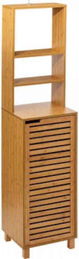 5Five Bamboe Stellingkast met 1 Deur Naturel Kleur L.168 x B.38 x H.33cm - Foto 2