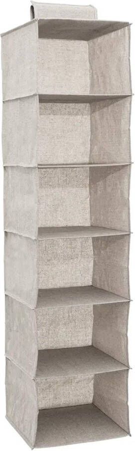 5five kast organizer hangend 6 vakken 30 x 30 x 120 cm beige