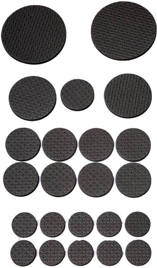 5Five meubel vloerbeschermers -A 50-delig zwart zelfklevend EVA schuim meubelviltjes