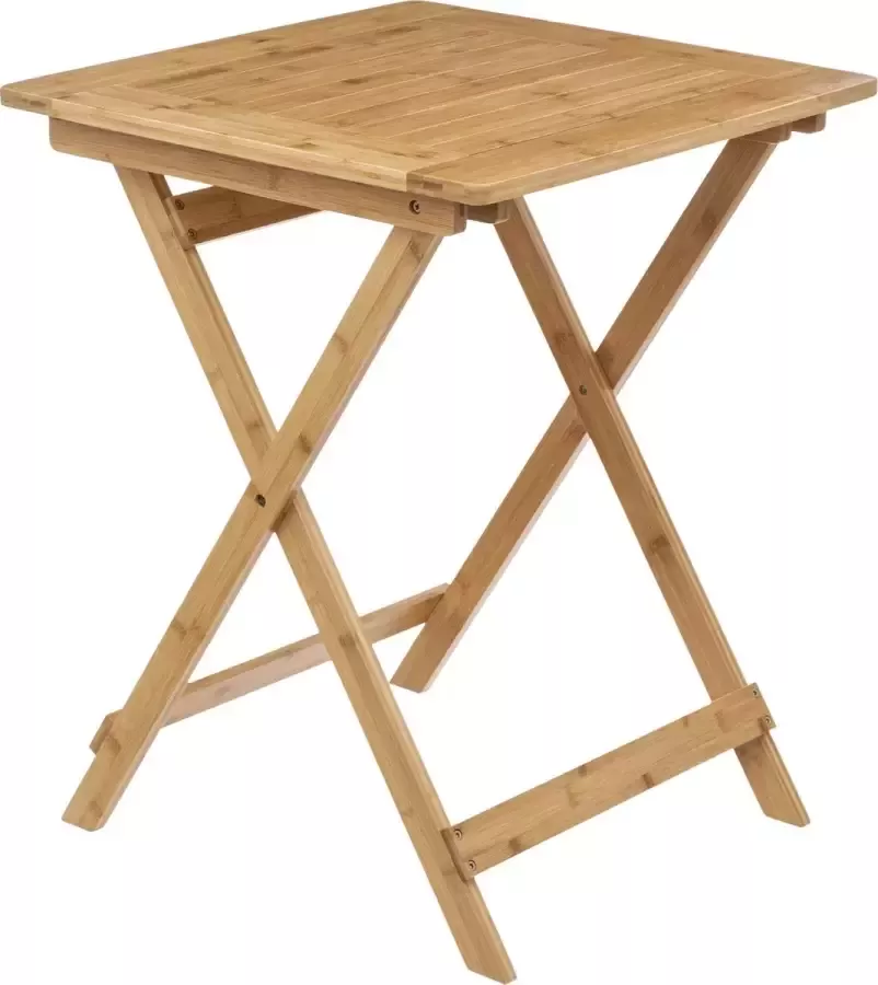 5Five Opvouwbare tafel bamboe 60 x 60 x H 75 CM- 2 Persoonstafel Eettafel