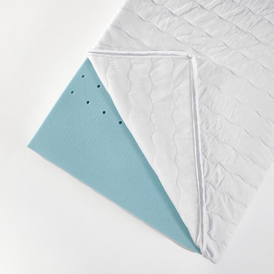 7dreams topdekmatras met visco-elastische koudschuimvulling 90 x 200 x 4 5 cm matrashoes matrasbeschermer orthopedisch met memory foam effect