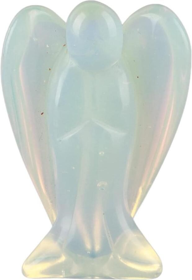 A Chakra Reiki Genezing Beschermengel Standbeeld Ornament Engelenvleugels (Opaliet) voor Bureau Woondecoratie