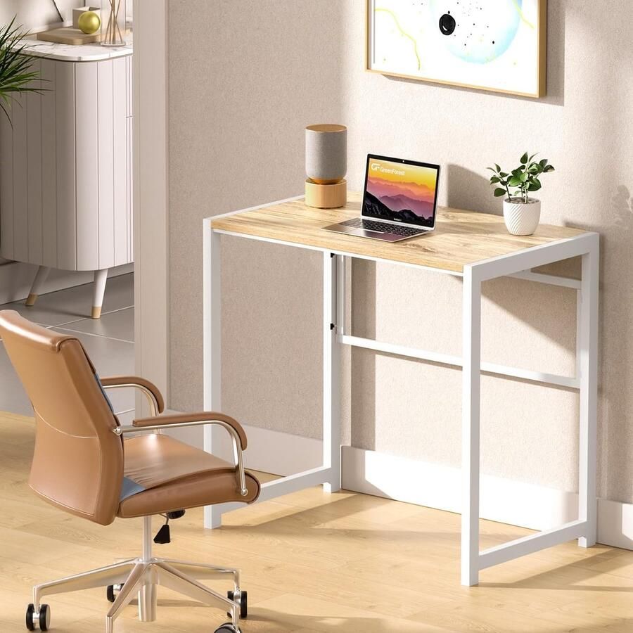 Aa computerbureau gamingtafel computer thuisbureau met display stand 80 x 48 Cm Beige