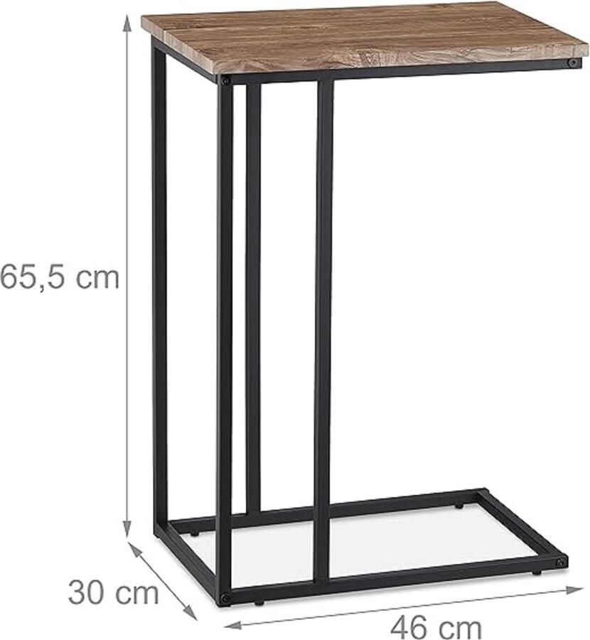 Aa Side Table for Sofa nachtkastje frame van st l voor woonkamer kantoor sl pkamer 30D x 46W x 65.5H centimetres