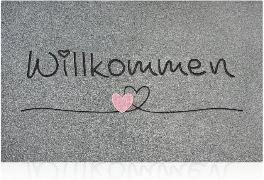 AAZZKANG Grijze Buitendeurmat Welkomstmat voor de Entree met Duurzame 90 x 60 cm Antislip Rubberen Onderkant Gemakkelijk te Reinigen Binnenmatten voor