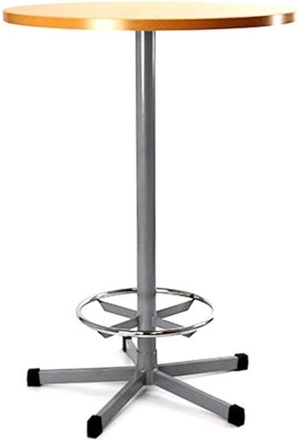 ABC Kantoormeubelen Statafel Ecoro rond 80CM bladkleur Wit framekleur Aluminium (RAL9006)