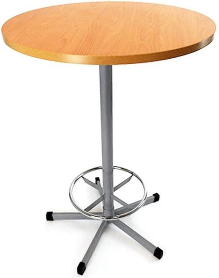 ABC Kantoormeubelen Statafel Ecoro rond 80CM bladkleur Wit framekleur Licht grijs (Ral 7035)