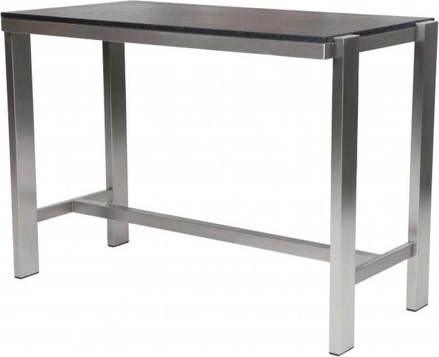 ABC Kantoormeubelen Statafel met RVS onderstel Praag bladkleur White Oak Matlak