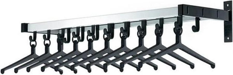 ABC Kantoormeubelen Wandgarderobe 100x31cm met 10 hangers en 9 haken