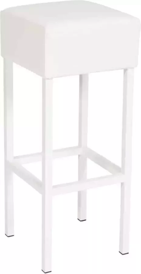 ABC Kantoormeubelen barkruk design met wit frame en zitting wit