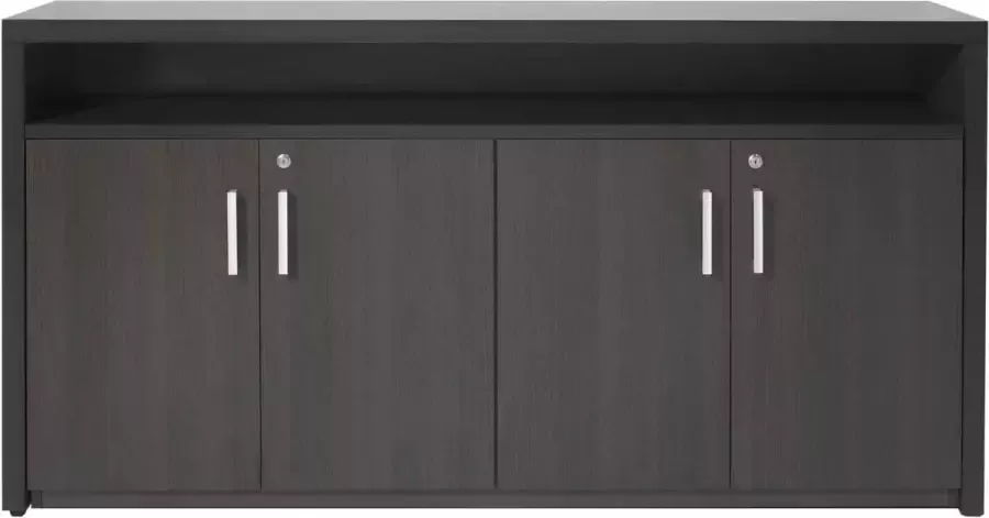 ABC Kantoormeubelen Dressoir kast van hout Chief 89x168x42cm​​ in Donker eiken