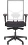 ABC Kantoormeubelen Ergonomische bureaustoel 787 NPR-1813 zwarte zitting met rug in wit mesh stof chrome frame - Thumbnail 2