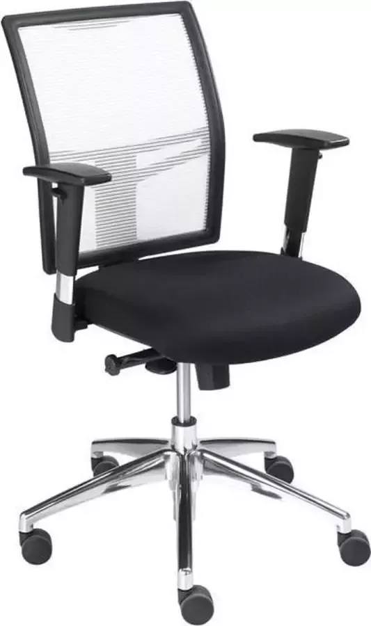 ABC Kantoormeubelen Ergonomische bureaustoel EN-1335 1412 genormeerd kleur wit zitting stof