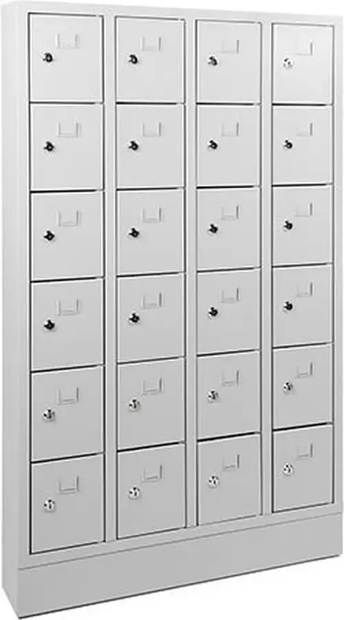 ABC Kantoormeubelen lockerkast in 24-vaks met cilinderslot en sleutel