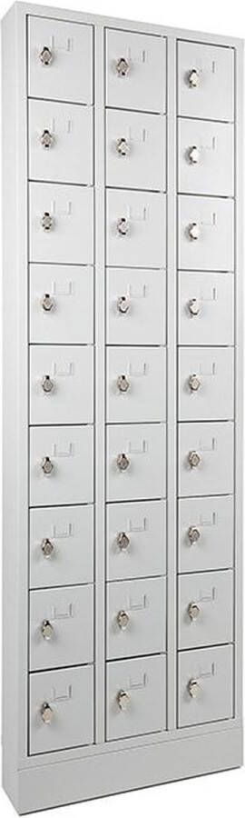 ABC Kantoormeubelen lockerkast in 27-vaks met opening voor hangoogsluiting (zonder hangslot geleverd)