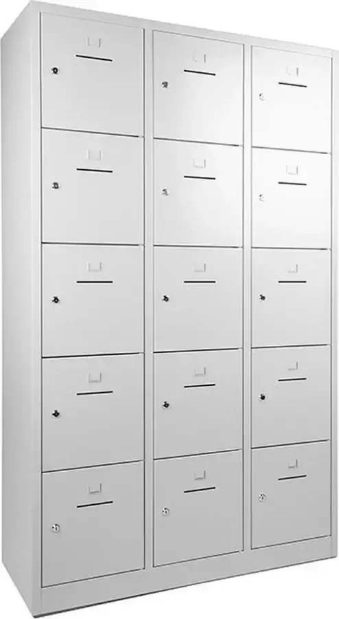 ABC Kantoormeubelen Lockerkast shc met 10 deuren voorzien van brievensleuf in aluminium met cilinderslot - Foto 2