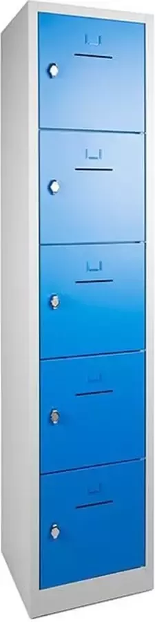 ABC Kantoormeubelen Lockerkast SHC met 10 deuren voorzien van brievensleuf in wit met cilinderslot - Foto 2