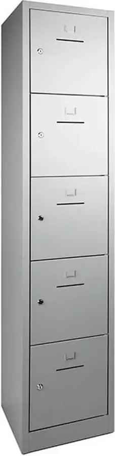 ABC Kantoormeubelen lockerkast shc met 10 deuren voorzien van brievensleuf in wit met hangoogsluiting (excl. hangslot) - Foto 2