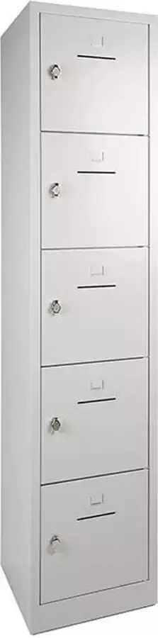 ABC Kantoormeubelen Lockerkast SHC met 15 deuren voorzien van brievensleuf in aluminium met hangoogsluiting (excl. hangslot) - Foto 2