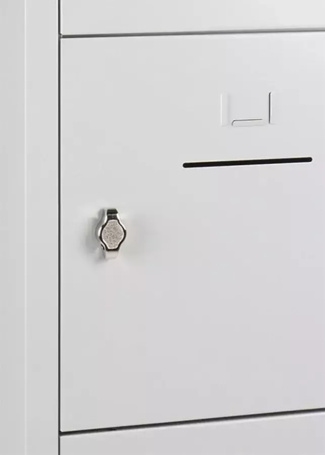 ABC Kantoormeubelen Lockerkast SHC met 5 deuren voorzien van brievensleuf in blauw met hangoogsluiting (excl. hangslot) - Foto 2