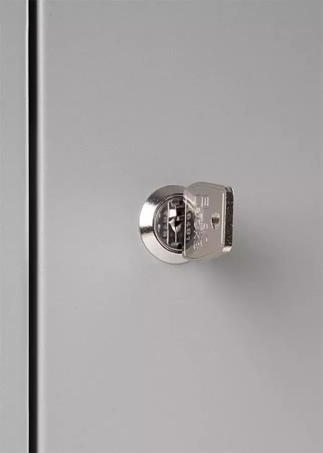 ABC Kantoormeubelen Lockerkast WRC 2 deurs met Blauwe deuren en uitgevoerd met cilinderslot