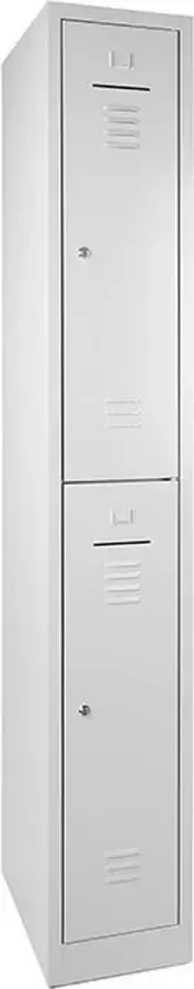 ABC Kantoormeubelen Lockerkast WRC 4 deurs met Grijze deuren en uitgevoerd met hangoogsluiting (excl. hangslot) - Foto 2