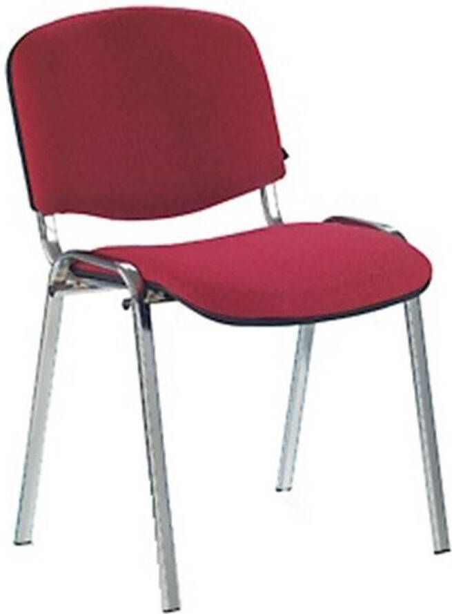 ABC Kantoormeubelen (Set van 2 stuks) Vergaderstoel of conferentiestoel basic zwart frame zonder armleuningen Bordeaux stof - Foto 2