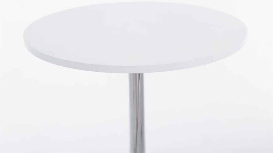 ABC Kantoormeubelen statafel rond chrome frame wit blad