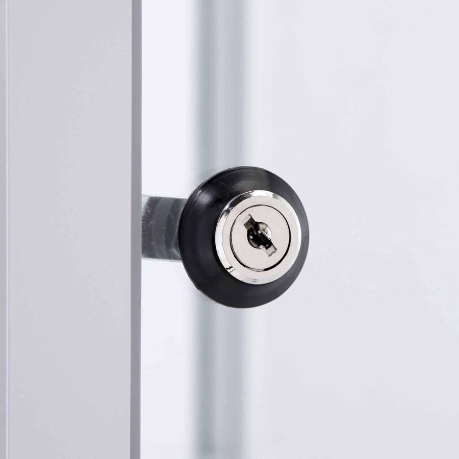 ABC Kantoormeubelen Vitrinekast 184x80x40cm haaks aluminium profiel met glazen top zonder verlichting