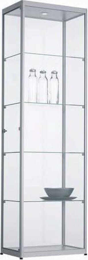 ABC Kantoormeubelen vitrinekast 4 legborden 200x60x40 aluminium