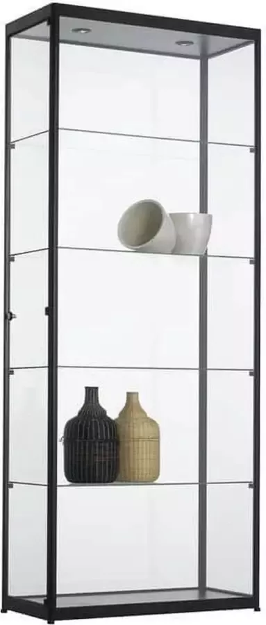 ABC Kantoormeubelen Vitrinekast 4 legborden 200x80x40 Zwart